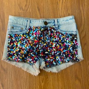 Sequined Jean Shorts Costume Gallery LC